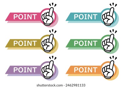 Stock Illustration: Check, point, attention, recommendation, notice, confirmation, important, main point, attention, pointing