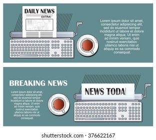 Stock illustration. Flat infographic. Breaking news.