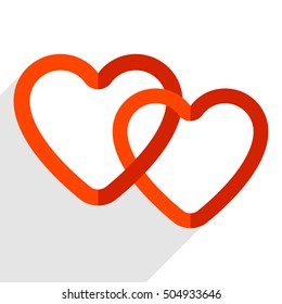 Stock illustration with heart motif, heart shape