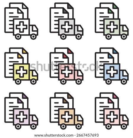 Stock Illustration Icon Set : Check, point, attention, recommendation, notice, confirmation, important, main point, attention, important, important, pointing