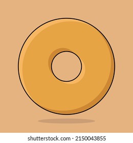 stock illustration of original donuts without cartoon flavor