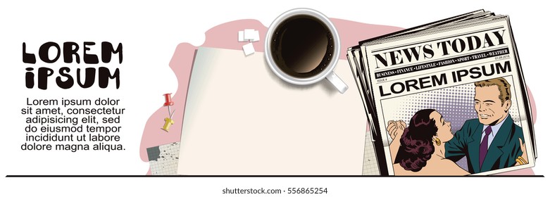 Stock illustration. People in retro style pop art and vintage advertising. Dancing couple. Advertising your products.