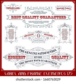 Stock illustration. Vector set of calligraphic design elements and page decor.