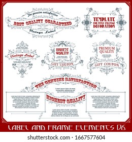 Stock illustration. Vector set of calligraphic design elements and page decor.