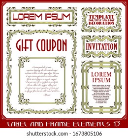 Stock illustration. Vector set of calligraphic design elements and page decor.