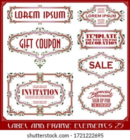 Stock illustration. Vector set of calligraphic design elements and page decor.
