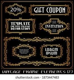 Stock illustration. Vector set of calligraphic design elements and page decor.