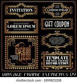 Stock illustration. Vector set of calligraphic design elements and page decor.