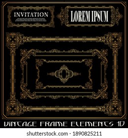 Stock illustration. Vector set of calligraphic design elements and page decor.