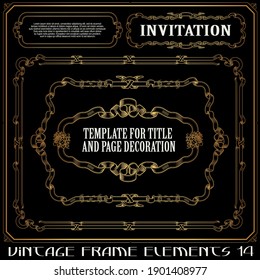 Stock illustration. Vector set of calligraphic design elements and page decor.
