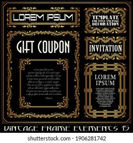 Stock illustration. Vector set of calligraphic design elements and page decor.