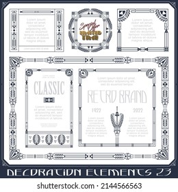 Ilustración bursátil. Conjunto vectorial de elementos de diseño caligráfico y decoración de página.