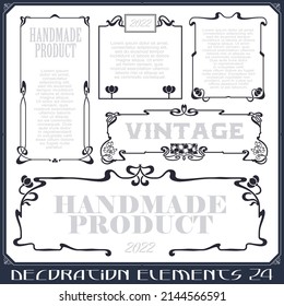 Ilustración bursátil. Conjunto vectorial de elementos de diseño caligráfico y decoración de página.
