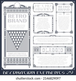 Stock illustration. Vector set of calligraphic design elements and page decor.