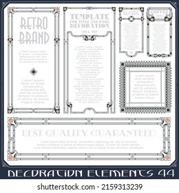 Stock illustration. Vector set of calligraphic design elements and page decor.