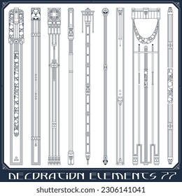 Stock illustration. Vector set of calligraphic design elements and page decor.