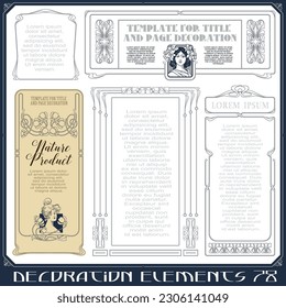 Stock illustration. Vector set of calligraphic design elements and page decor.