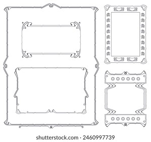 Ilustración estándar. Vector conjunto de Elementos de diseño caligráficos y decoración de página.