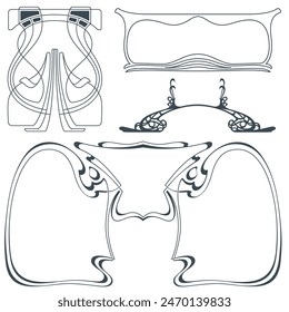 Stock illustration. Vector set of calligraphic design elements and page decor.