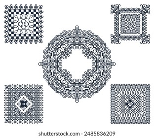 Stock illustration. Vector set of calligraphic design elements and page decor.