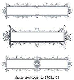 Stock illustration. Vector set of calligraphic design elements and page decor.
