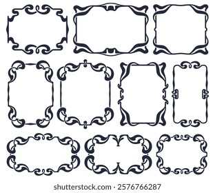Stock illustration. Vector set of calligraphic design elements and page decor.