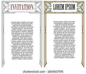 Stock illustration. Vector template flyer, invitations or greeting cards. 