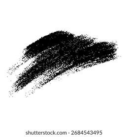Imagen de stock de pinceladas creativas sobre fondo blanco. Abstractas trazo de pincel negro con textura colorida de pintura al óleo. Elemento de diseño artístico para carteles, Anuncios, Web y decoración.
