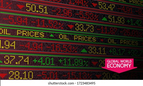 Stock indices of stock exchanges. Digital Forex Trading Indicators. Electronic scoreboard. Graphic concept for presentations on the topic of finance. Investments and the global economic crisis. Vector