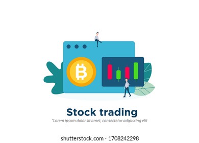 Stock Investment. trading concept illustration concept for web landing page template, banner, and presentation