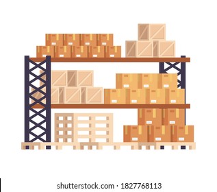 Concepto de caja aislada de material. Ilustración de diseño gráfico plano vectorial