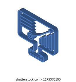 Stock isometric left top view 3D icon