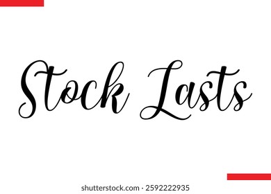 Stock Lasts Desing sale typography Text