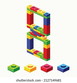 Stock lego vector eight march happy woman
