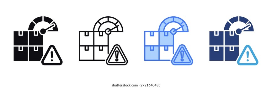 Colección de varios estilos de hoja de iconos de nivel de stock