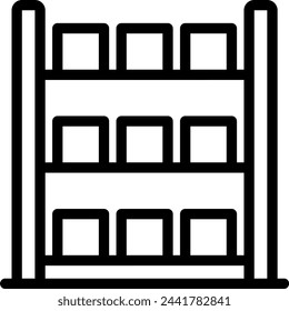vector de ilustración de icono de línea de stock
