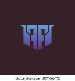 stock logo based on double F, simple modern. can be used as a sports or esport logo, clothing logo or other purposes. e-sport letter logo design concept template