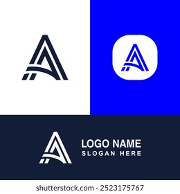 Stock logo with A shape.