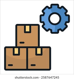 Stock Management Icon Element For Design