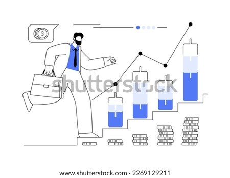 Stock market abstract concept vector illustration. Stock market index, global investment, stockbroking company, exchange rate data, brokerage, financial information, share buyer abstract metaphor.