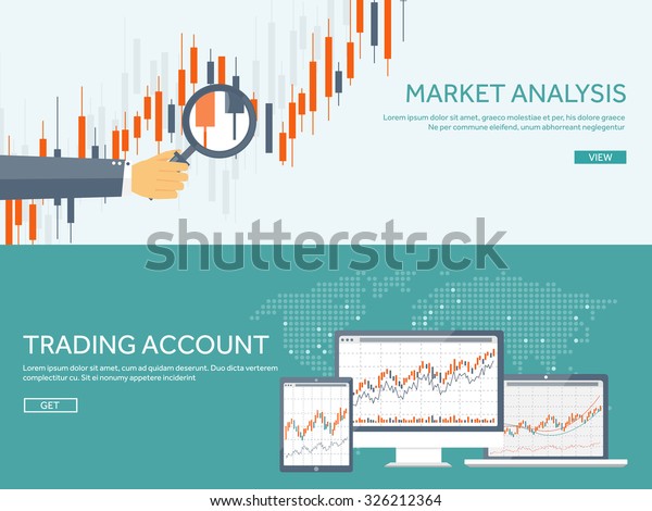 株式市場分析 金融 フラットスタイルのイラスト マネー投資 グローバル経済 市場ニュース 外為取引のヒント 投資銀行 先物市場取引 金融投資 長期投資 のベクター画像素材 ロイヤリティフリー