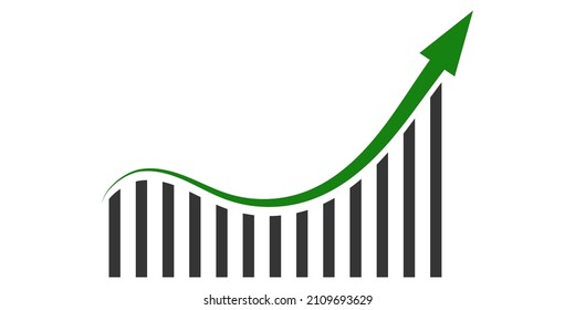 Stock Market Arrows, Chart Panel Chart Rising Trend Rate Crypto Currency Stocks