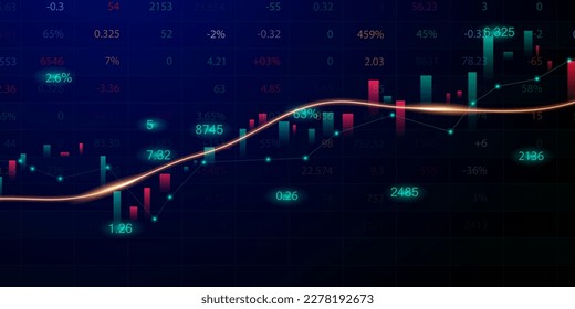 stock market background design background or forex trading graph concept vector illustration