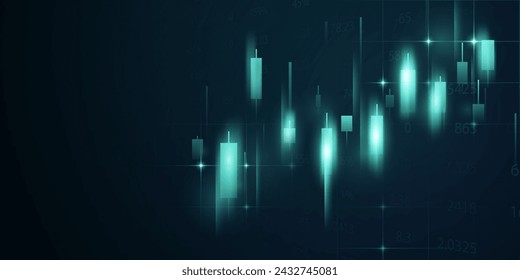 fondo del mercado de valores fondo de diseño o gráfico de comercio de divisas concepto ilustración vectorial