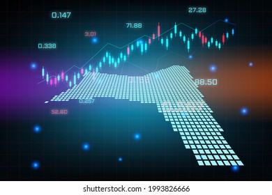 Stock market background or forex trading business graph chart for financial investment concept of Christmas Island map. business idea and technology innovation design.