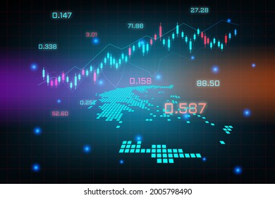 Antecedentes del mercado de valores o gráfico gráfico de operaciones de mercado de divisas para el concepto de inversión financiera de Grecia. diseño de innovación tecnológica y de ideas empresariales.