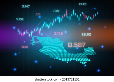 Antecedentes del mercado de valores o gráfico gráfico de operaciones de mercado de divisas para el concepto de inversión financiera del mapa de México. diseño de innovación tecnológica y de ideas empresariales.