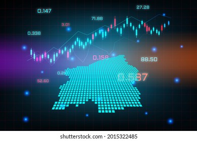 Antecedentes del mercado de valores o gráfico gráfico de operaciones de mercado de divisas para el concepto de inversión financiera del mapa de San Marino. diseño de innovación tecnológica y de ideas empresariales.