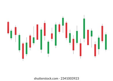 Stock market bar graph, candlestick chart, finance trade data, vector illustration.