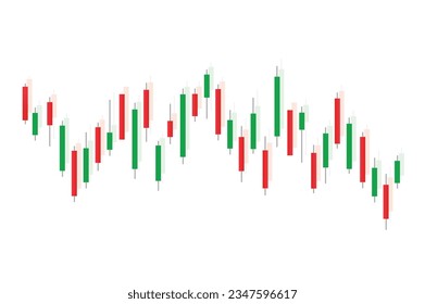 Stock market bar graph, candlestick chart, finance trade data, vector illustration.